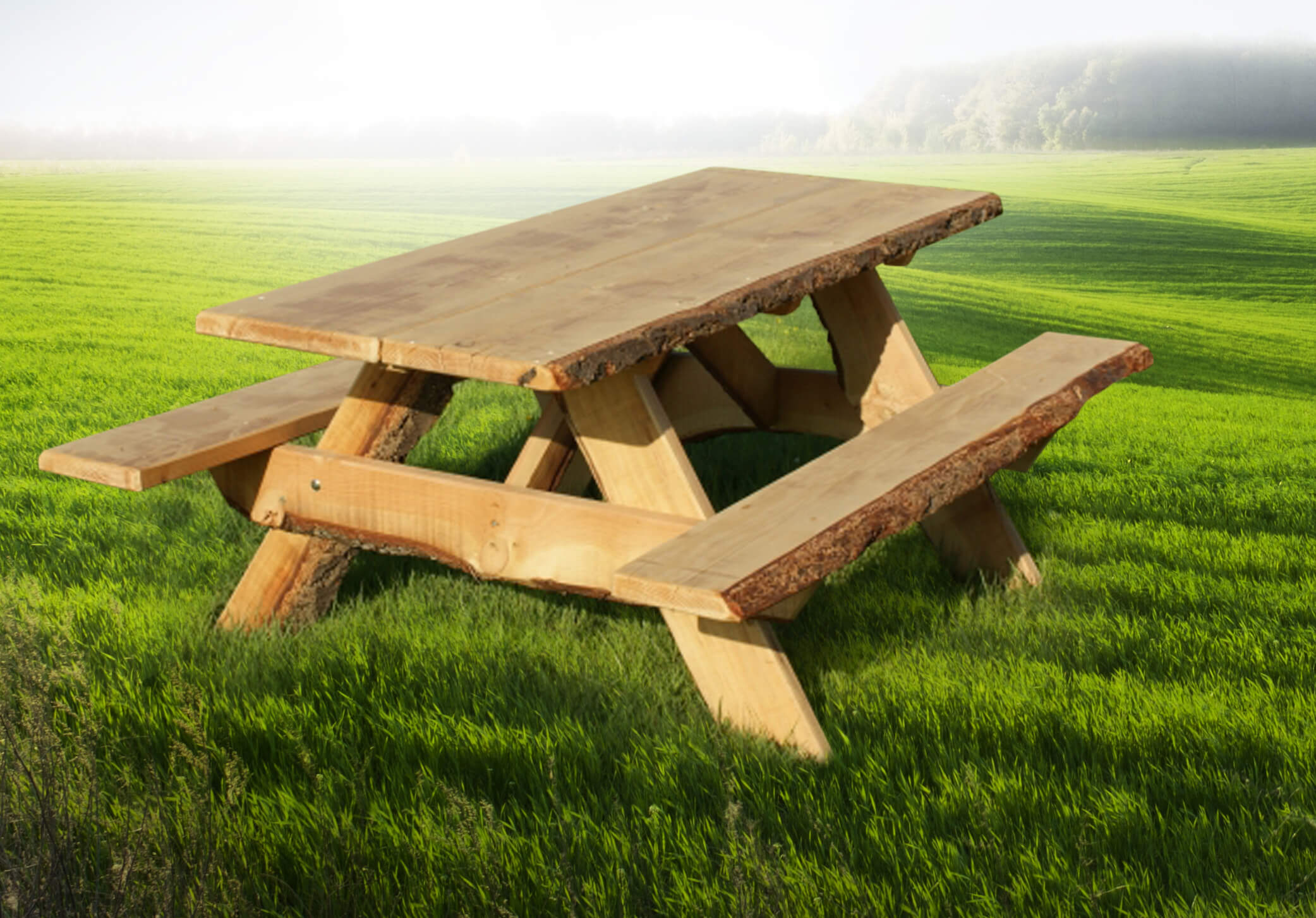 Douglas Picknicktafel 'Dora' 2,20 meter boomstam