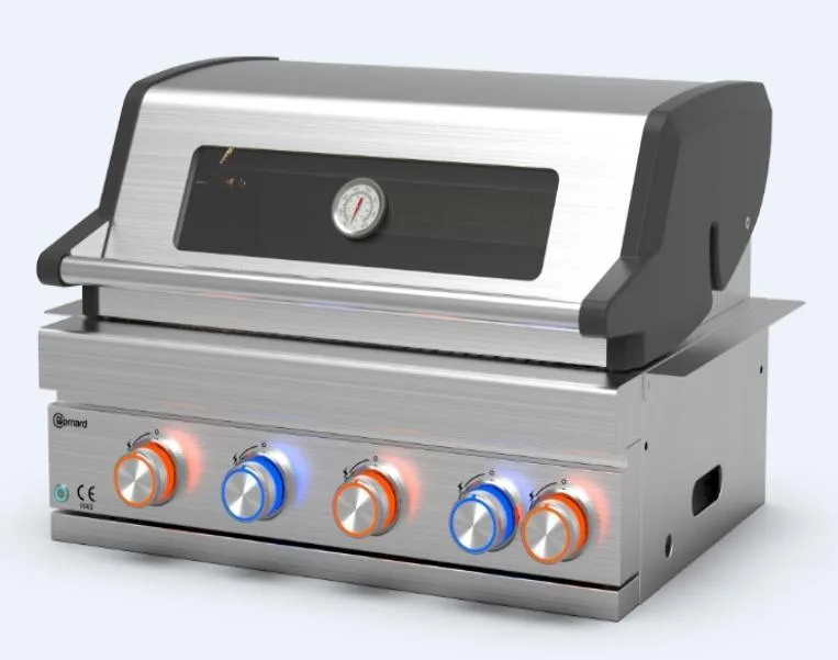 Inbouw gasbarbecue 4 branders + infrarood achterbrander RVS – BuitenStek Modula