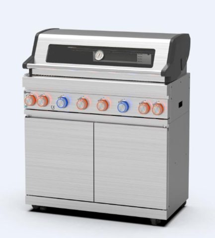 Buitenkeuken grillmodule 6 branders + infrarood achterbrander – BuitenStek Modula RVS